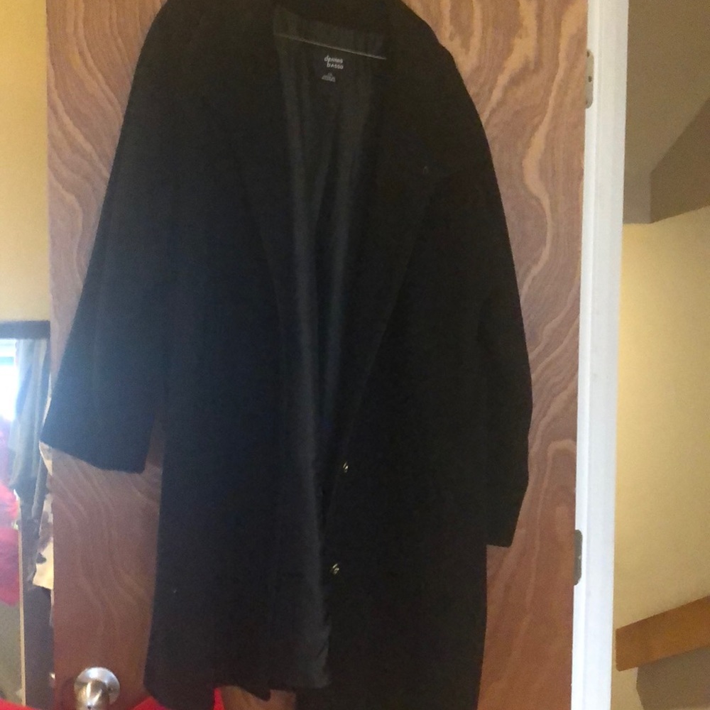 Black coat.